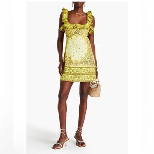 Zimmermann bandana paisley yellow matchmaker frill dress size 1